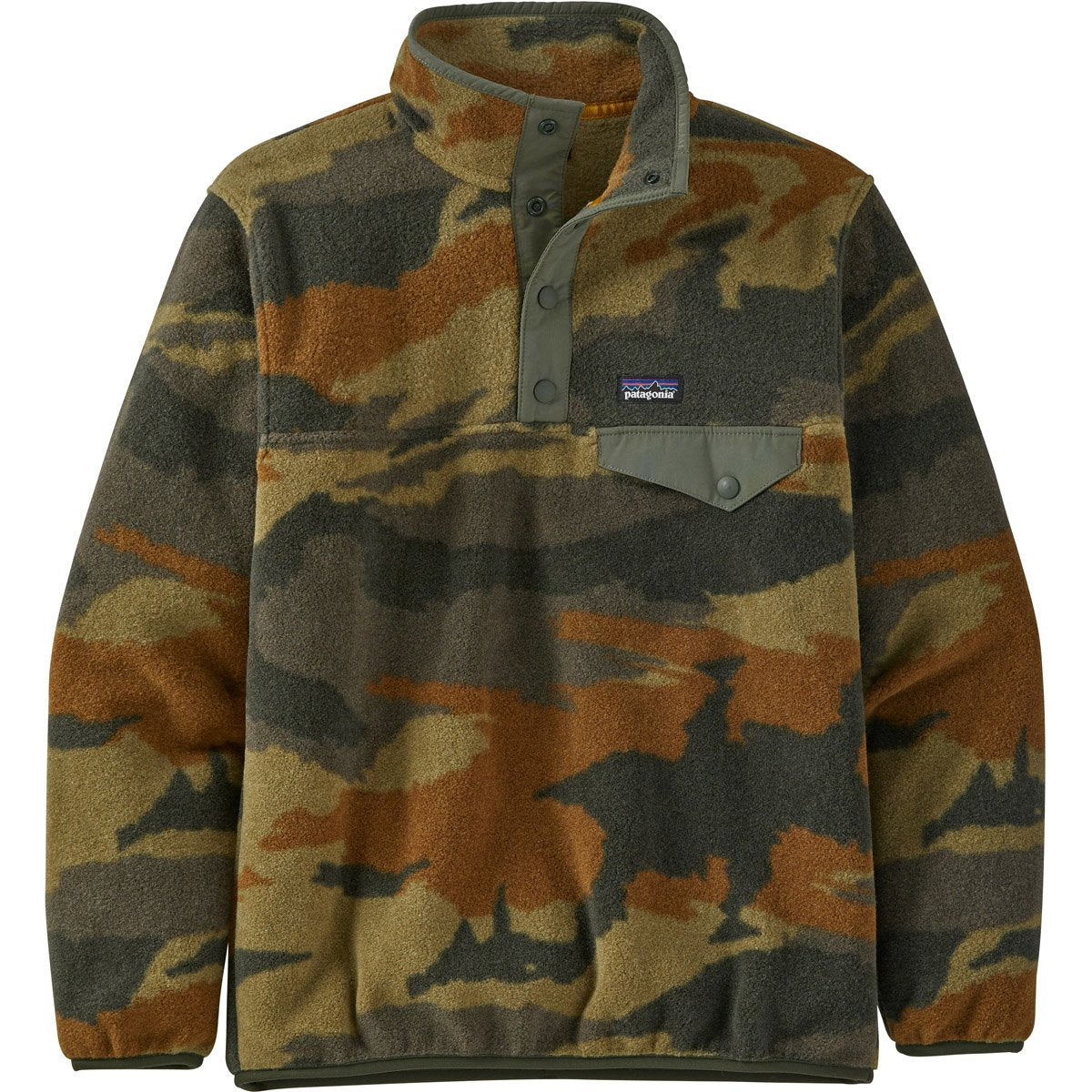 Patagonia Boys&#39; Lightweight Synchilla Snap-T Pullover Kansas ky: Kelp Forest / S