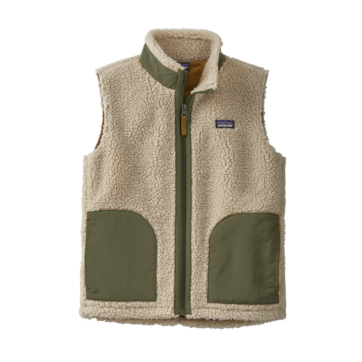 Patagonia Kids' Retro-X Vest Natural w/Coriander Brown