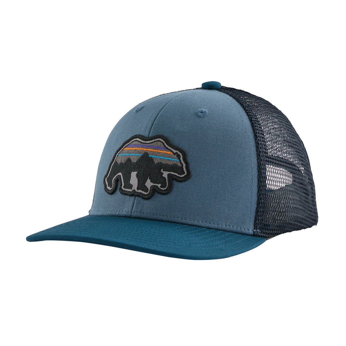 Patagonia Kids&#39; Trucker Hat Back for Good Bear: Pigeon Blue