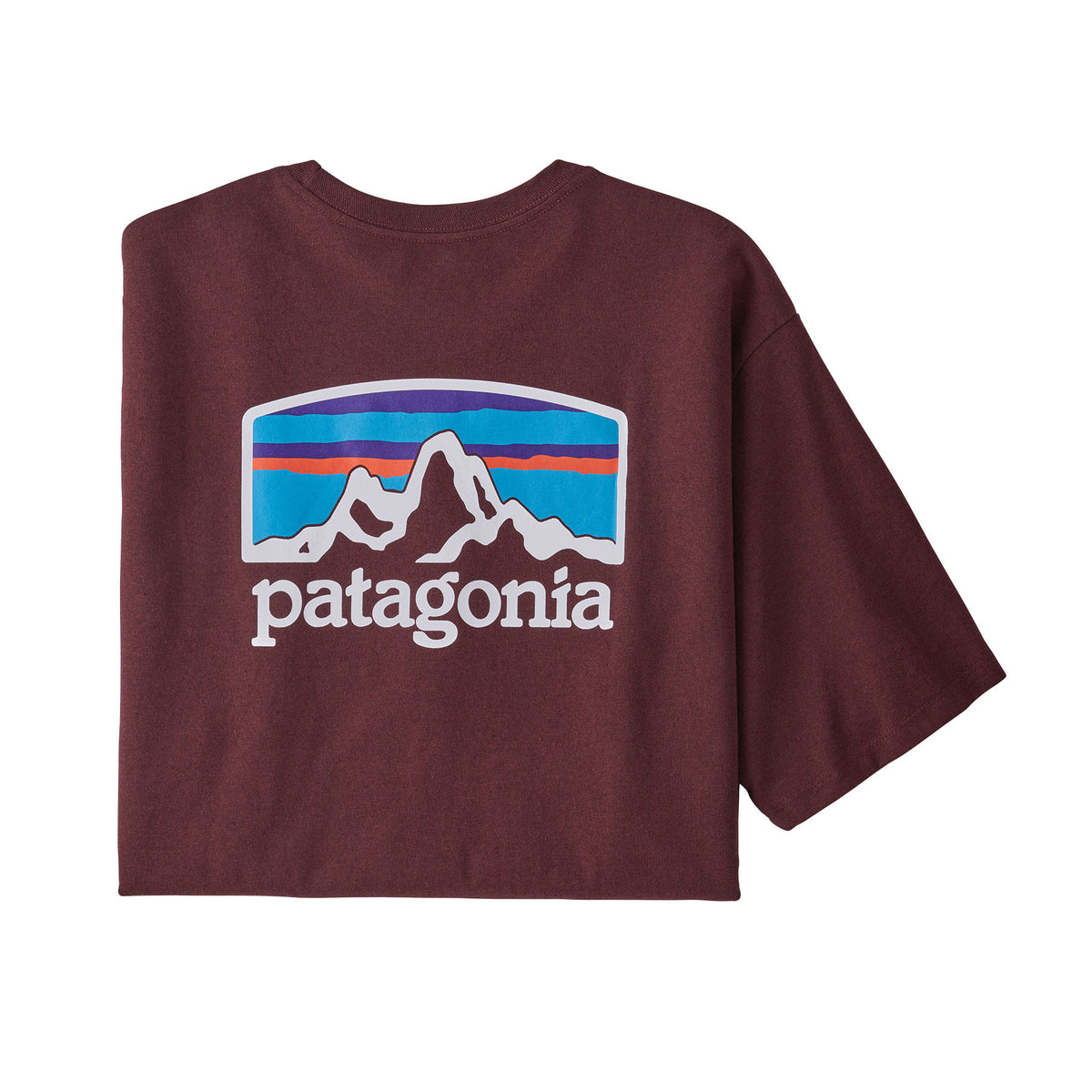 Patagonia Men&#39;s Fitz Roy Horizons Responsibili-Tee Dark Ruby