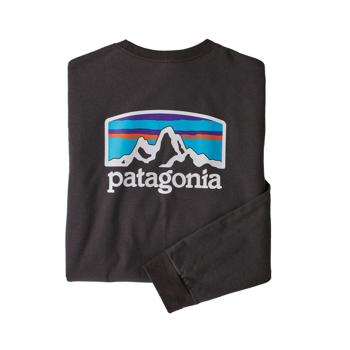 Patagonia Men&#39;s Long-Sleeved Fitz Roy Horizons Responsibili-Tee Basalt Brown