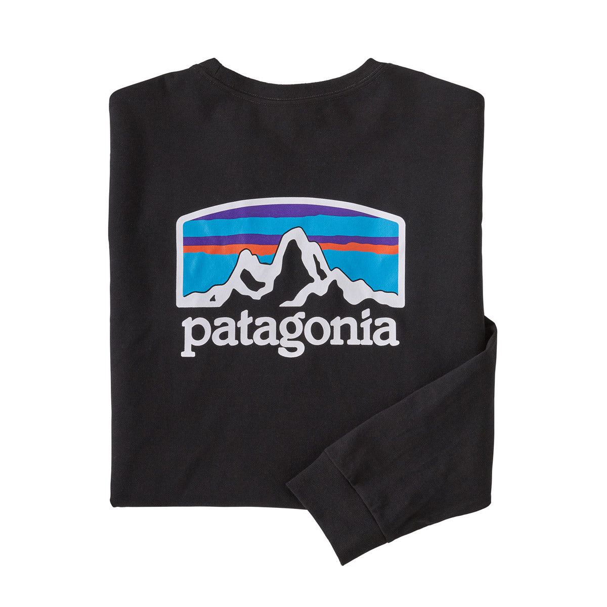 Patagonia Men&#39;s Long-Sleeved Fitz Roy Horizons Responsibili-Tee Black