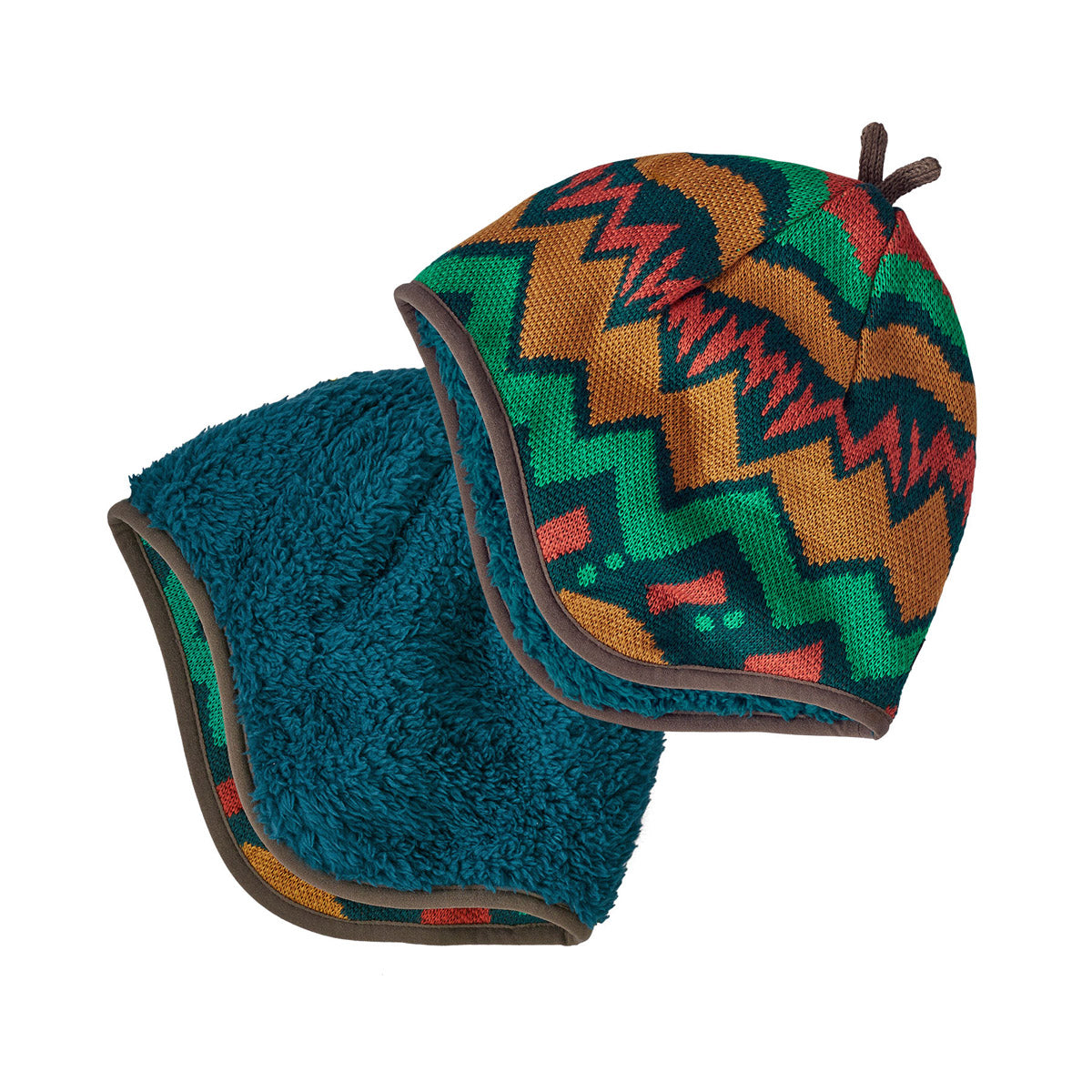 Patagonia Baby Reversible Beanie Lofoten Geo Knit Small: Nettle Green