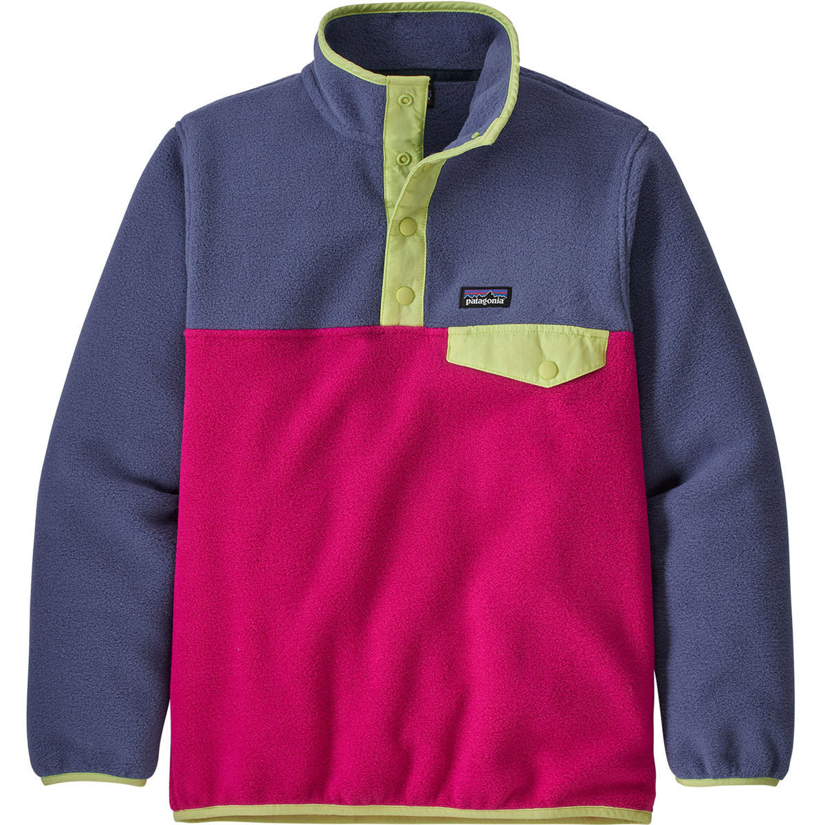 Patagonia Girls&#39; Lightweight Synchilla Snap-T Pullover Mythic Pink