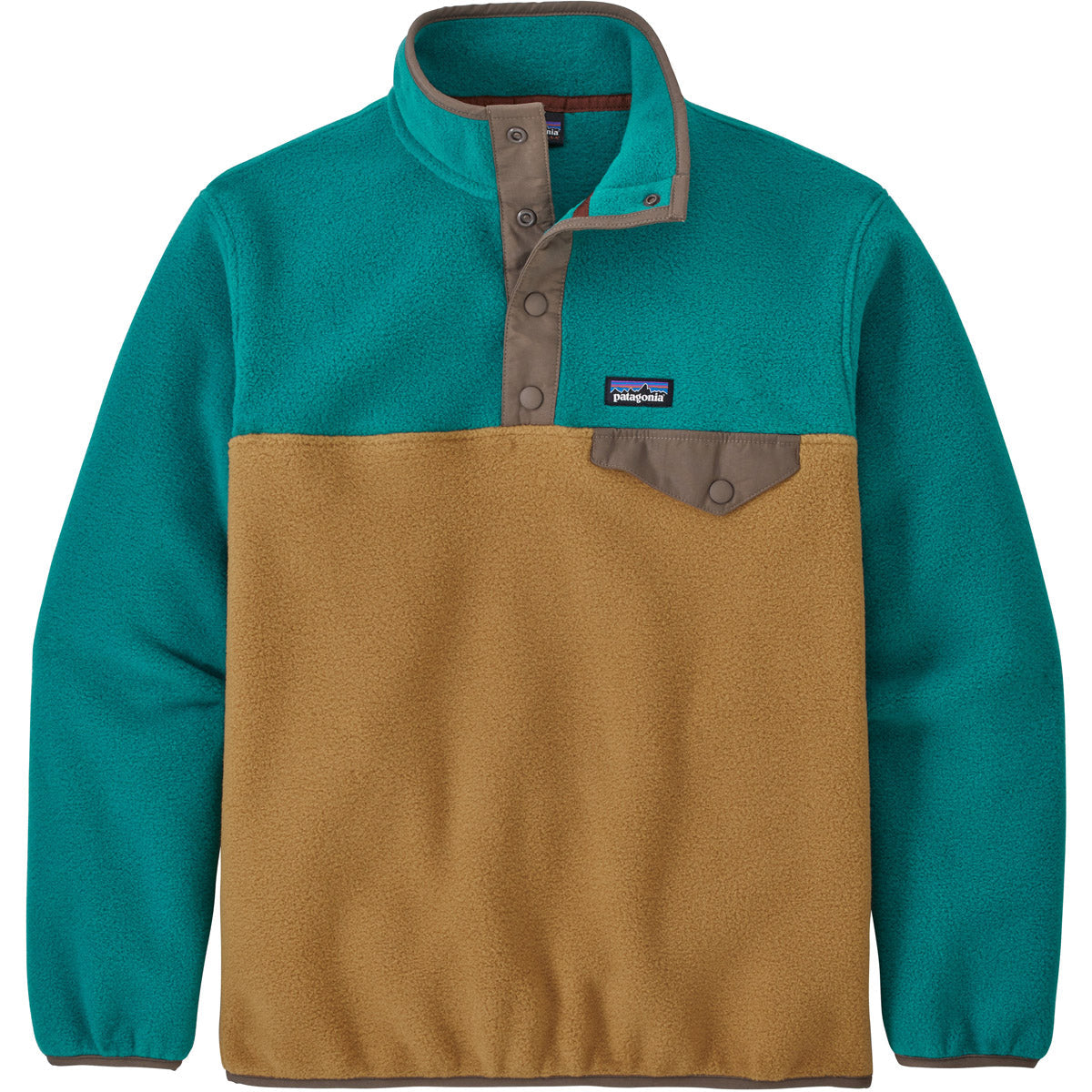 Patagonia Boys&#39; Lightweight Synchilla Snap-T Pullover Oaks Brown