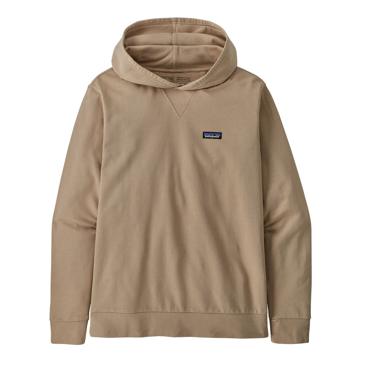 Patagonia Men&#39;s Regenerative Organic Certified Cotton Hoody Sweatshirt Oar Tan