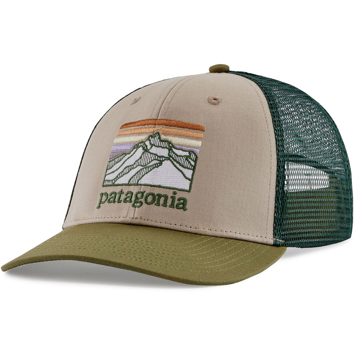 Patagonia Line Logo Ridge LoPro Trucker Hat Oar Tan