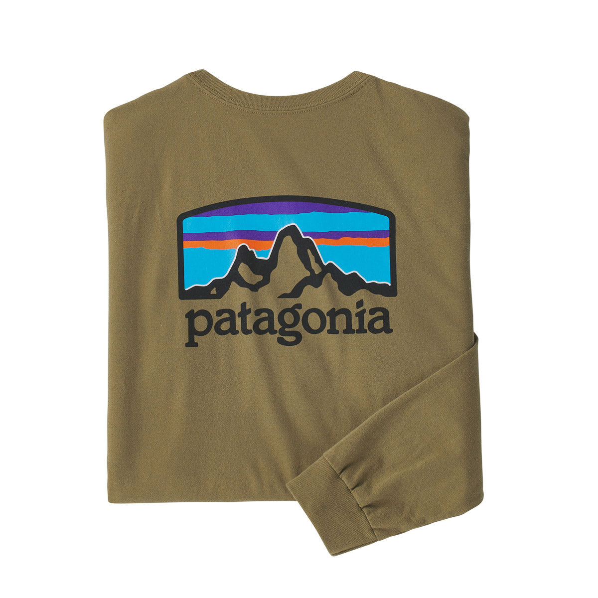 Patagonia Men&#39;s Long-Sleeved Fitz Roy Horizons Responsibili-Tee oray Khaki / M