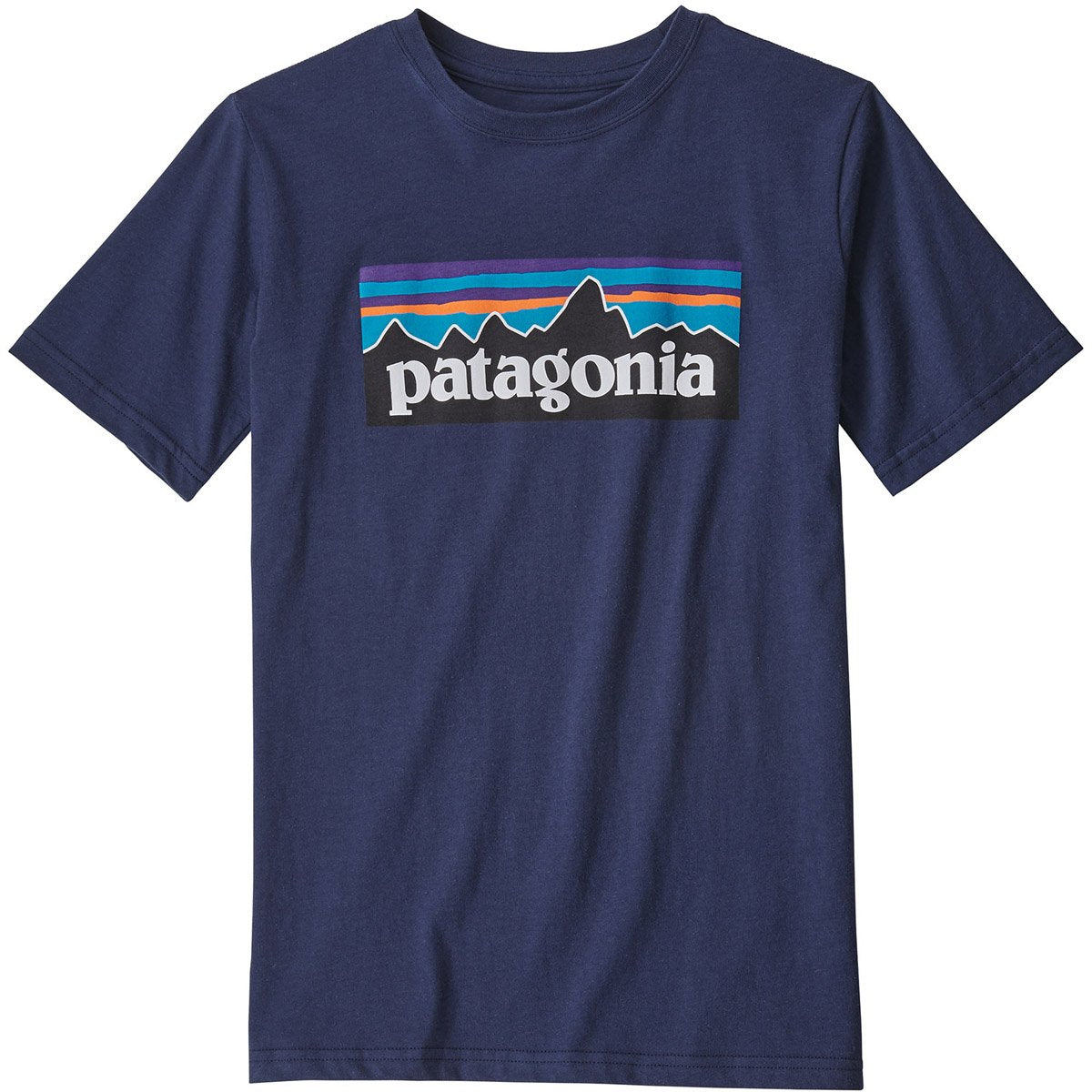 Patagonia Boys&#39; P-6 Logo Organic Cotton T-Shirt New Navy