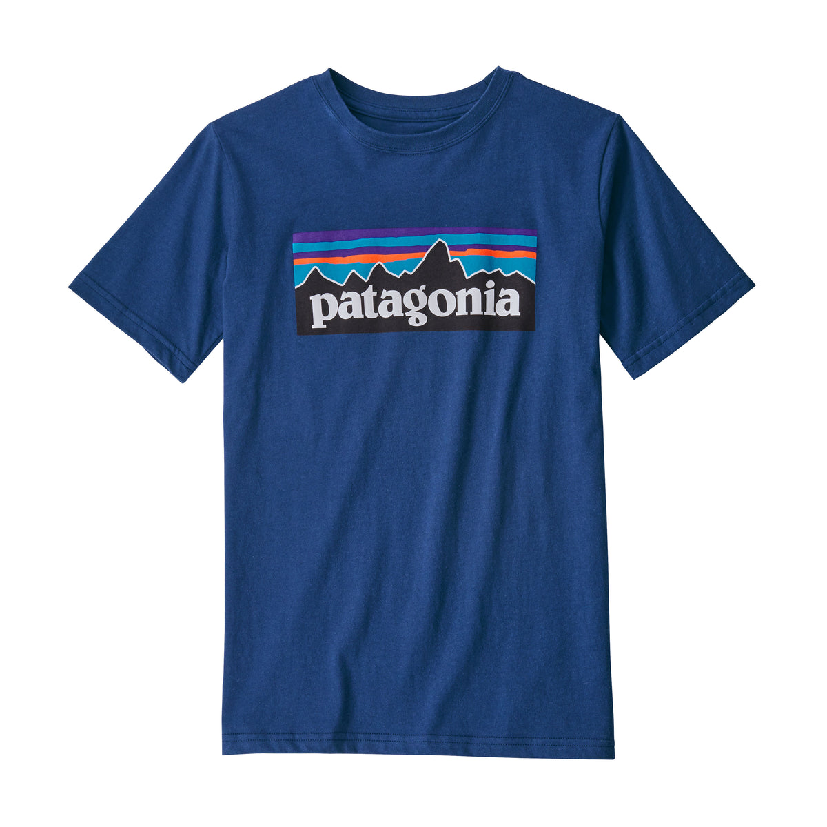 Patagonia Boys&#39; P-6 Logo Organic Cotton T-Shirt Superior Blue