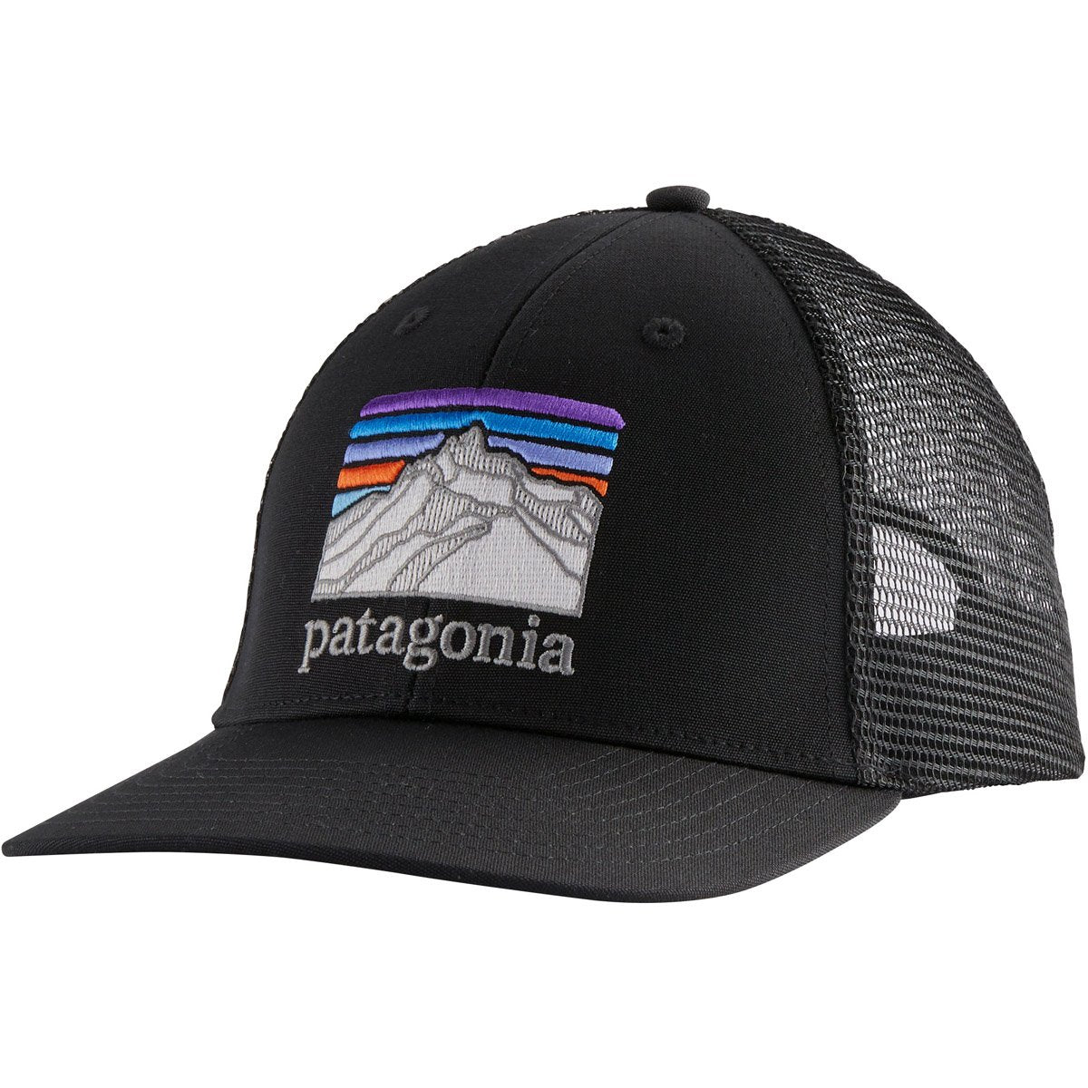 Patagonia Line Logo Ridge LoPro Trucker Hat Black