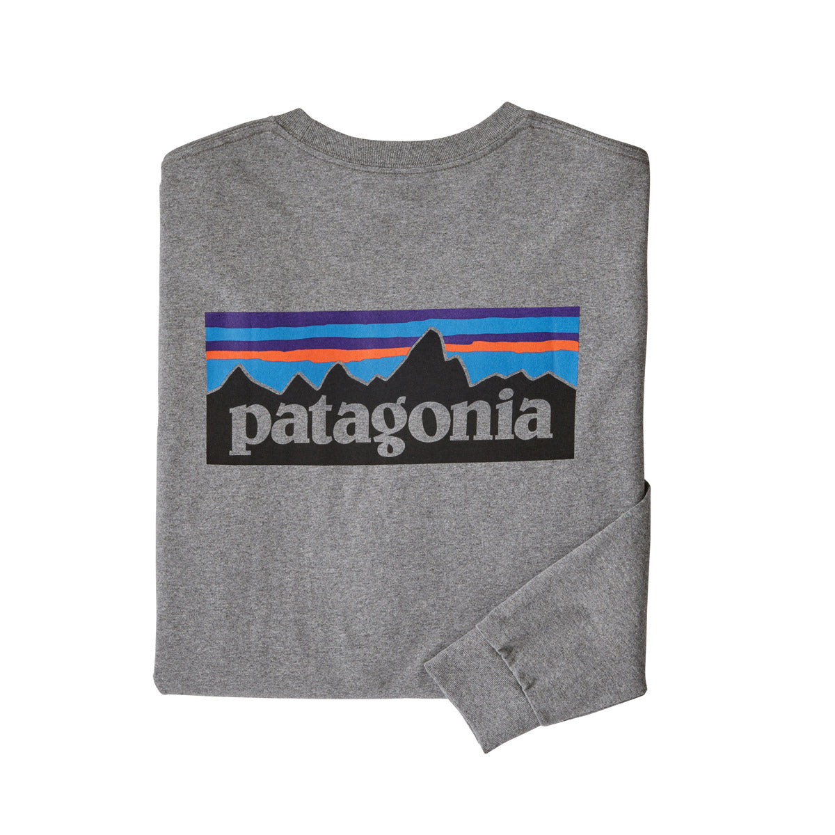 Patagonia Men's Long-Sleeved P-6 Logo Responsibili-Tee Gravel Heather