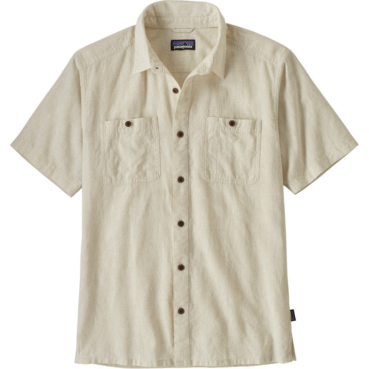 Patagonia Men&#39;s Back Step Shirt Goshawk Dobby: Pumice