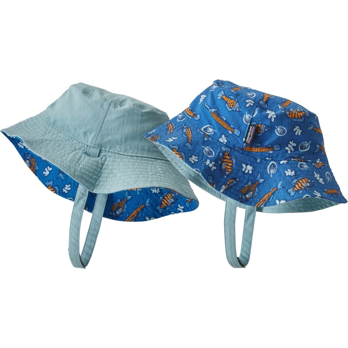 Patagonia Baby Sun Bucket Hat Fishies in the Swamp: Bayou Blue