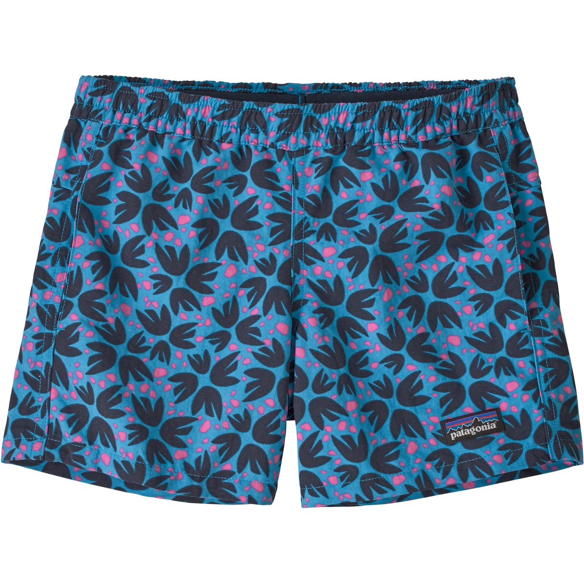 Patagonia Girls&#39; Baggies Shorts Pollen Confetti Small: Joya Blue