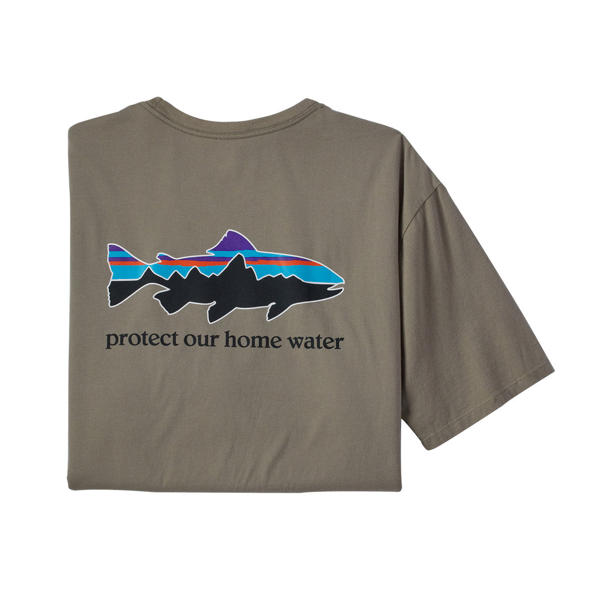 Patagonia Men&#39;s Home Water Trout Organic T-Shirt Garden Green