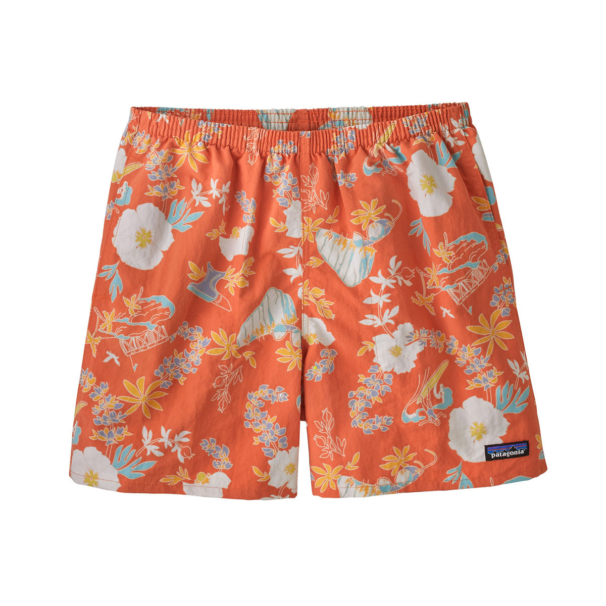 Patagonia Men's Baggies Shorts - 5" Climb Hike Surf: Tigerlily Orange