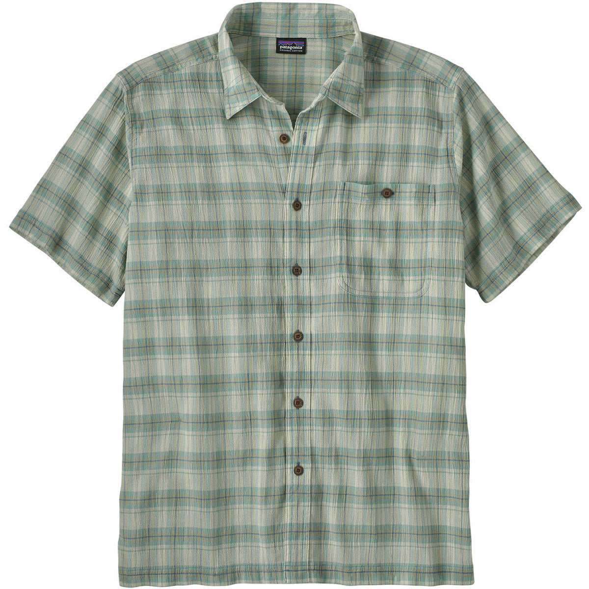 Patagonia Men's A/C Button Up Shirt Breezy Plaid: Early Teal