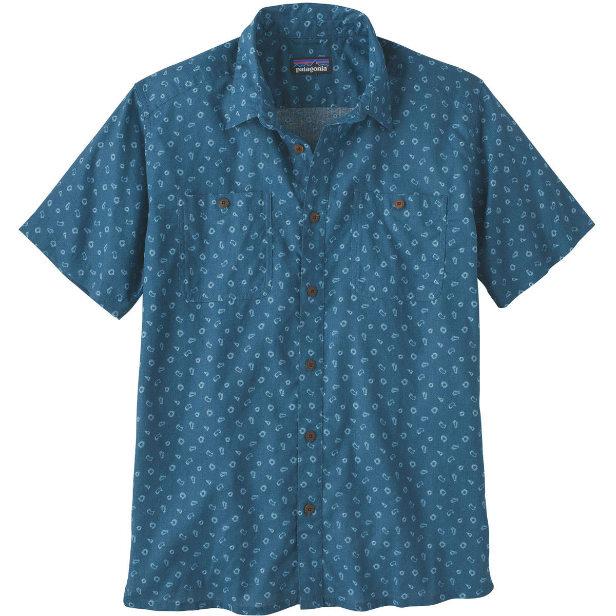 Patagonia Men's Back Step Shirt Hexes: Wavy Blue