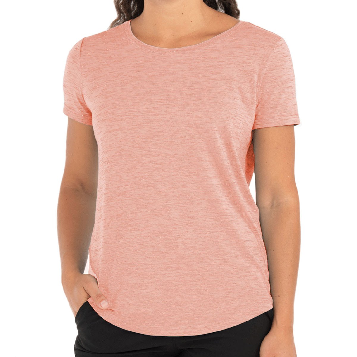 Free Fly Apparel Women's Bamboo Current Tee Orange Dusk