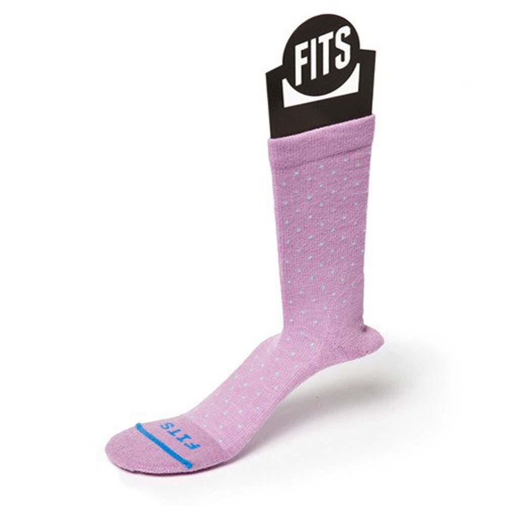 Fits Women&#39;s Casual Color Block Stripe Crew Socks Lavender Herb Lucite Green