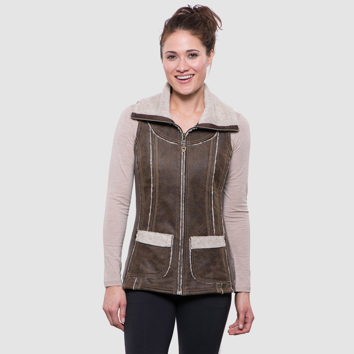 Kuhl Women&#39;s Dani Sherpa Vest Oak