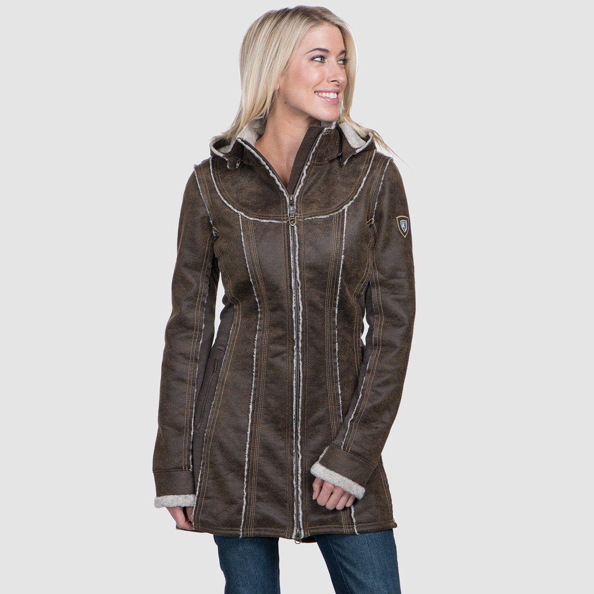 Women&#39;s Dani Sherpa Trench-KUHL-Oak-S-Uncle Dan&#39;s, Rock/Creek, and Gearhead Outfitters