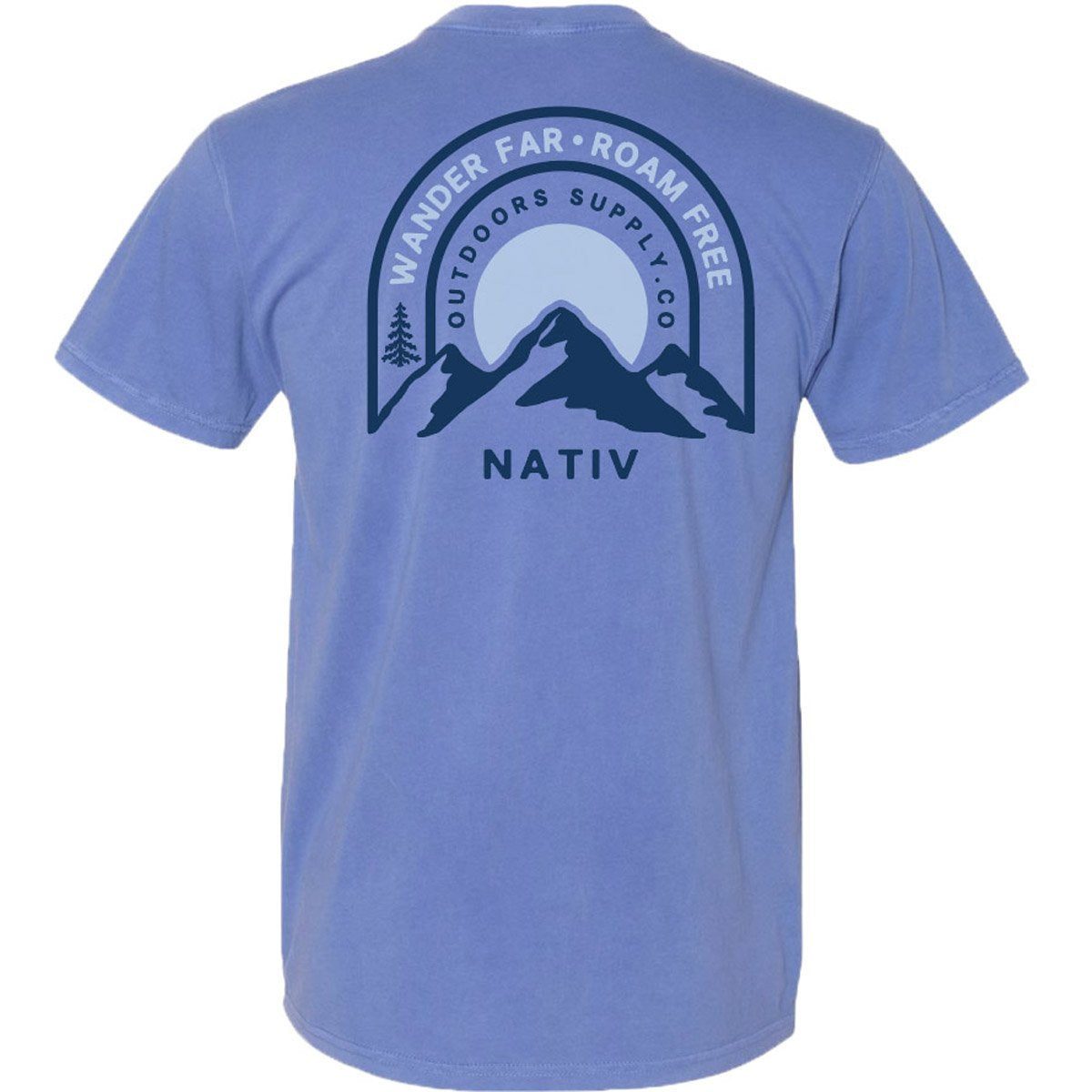 Nativ Yukon Short Sleeve Tee Peri Blue