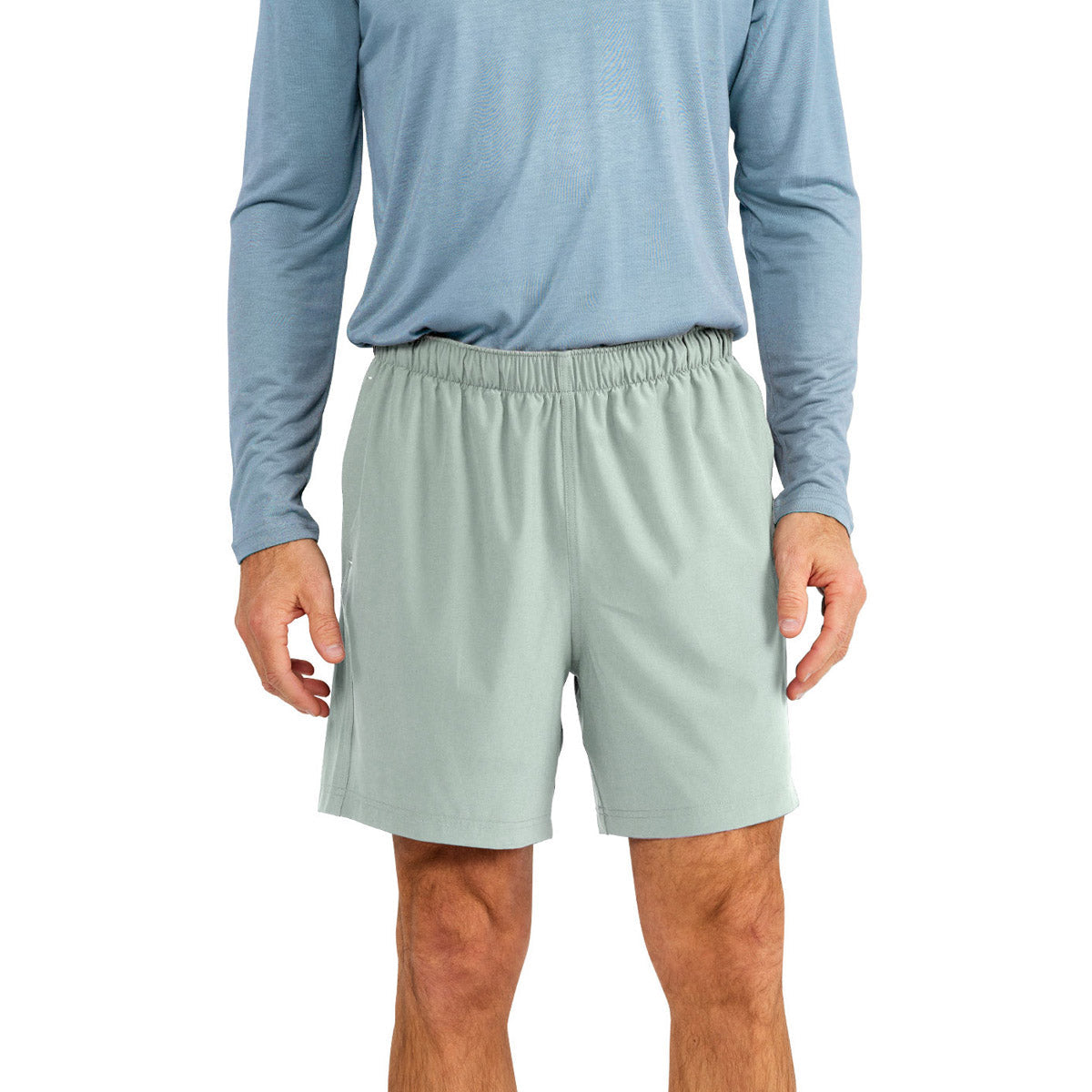 Free Fly Apparel Men&#39;s Breeze Short - 6&quot; Green Haze