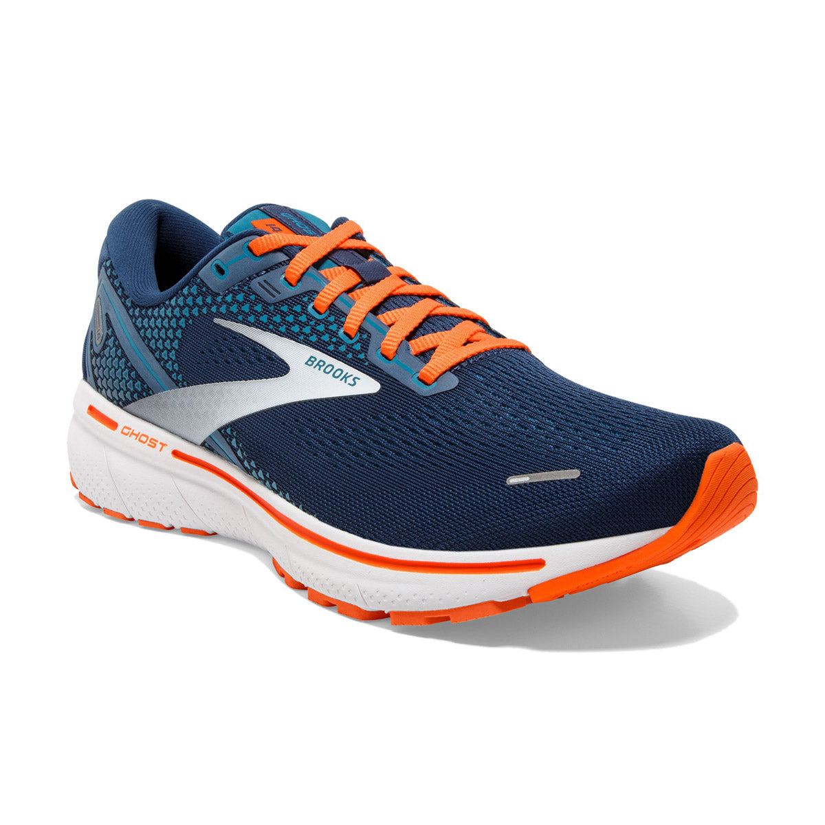 Brooks Men&#39;s Ghost 14 Titan/Teal/Flame