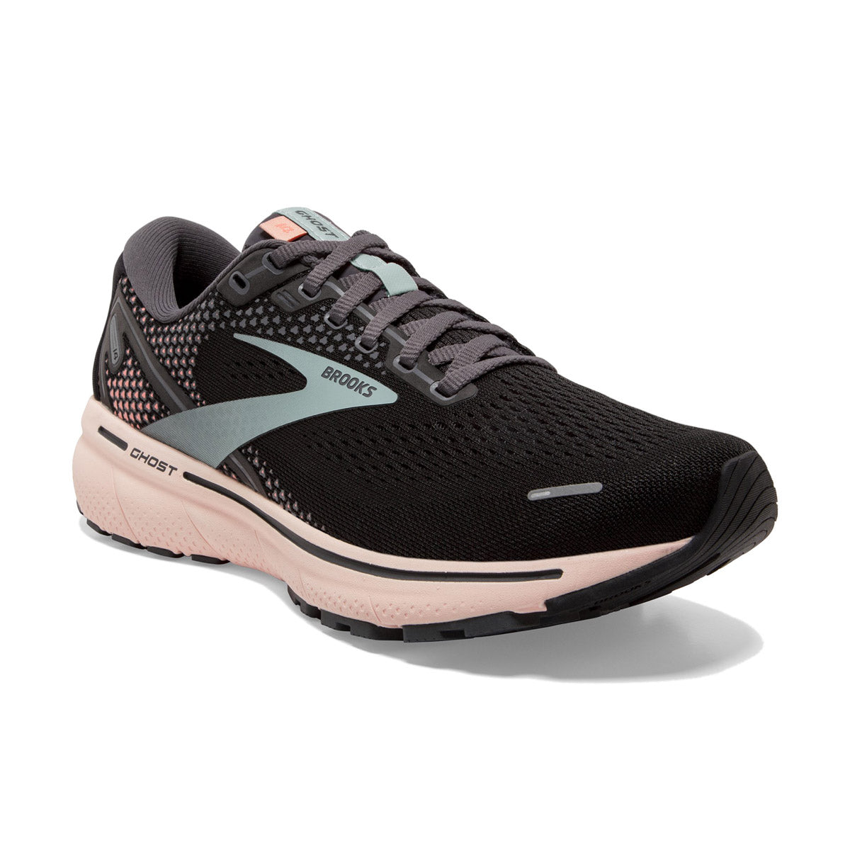 Brooks Women&#39;s Ghost 14 Black/Pearl/Peach