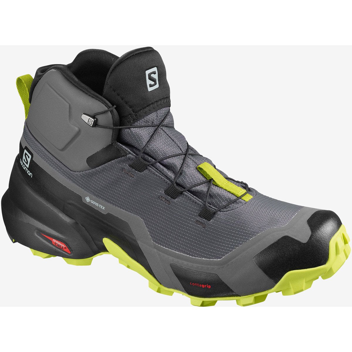 Salomon Men&#39;s Cross Hike Mid GTX Magnet / Black / Lime Punch