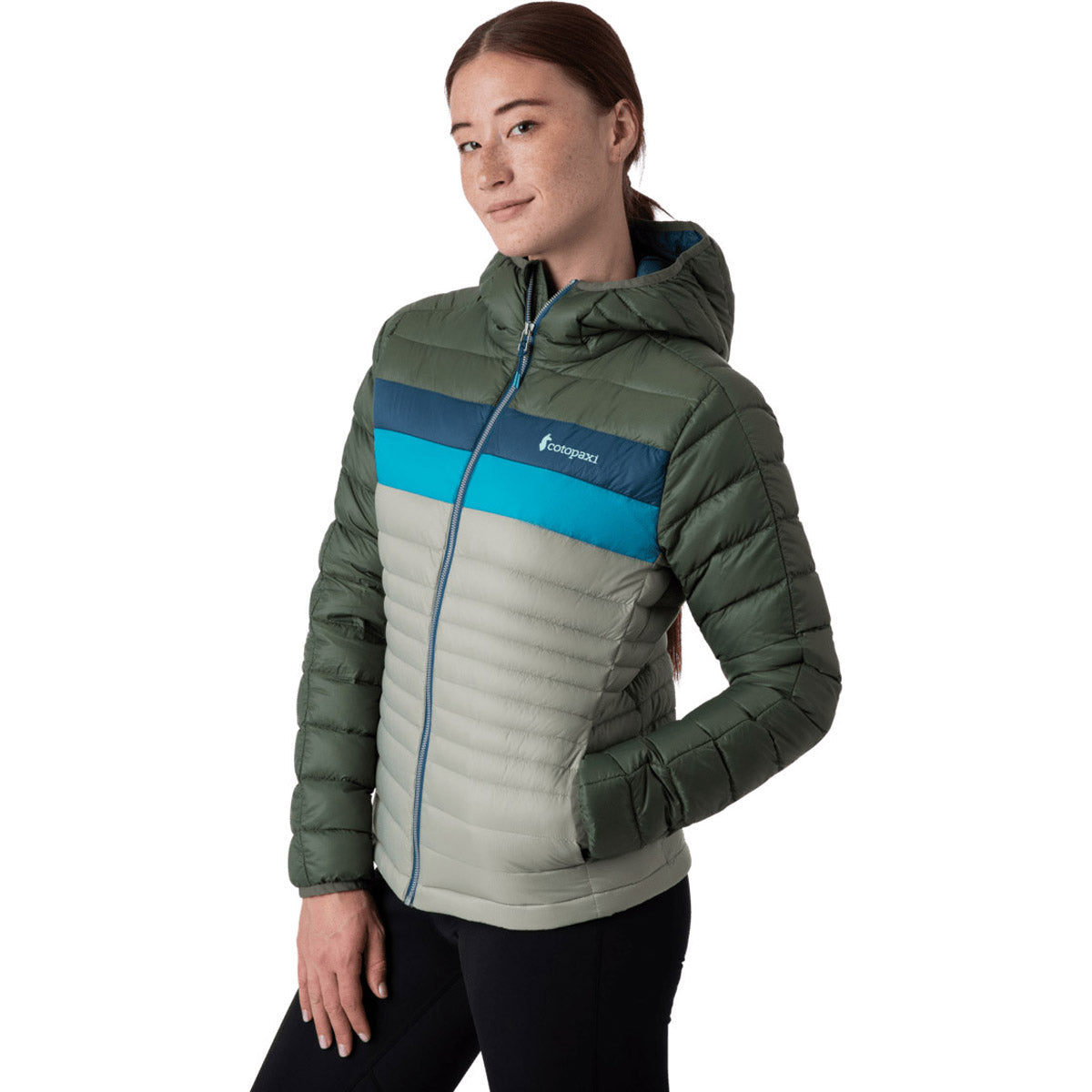 Cotopaxi Women&#39;s Fuego Hooded Down Jacket pruce/Brush / S