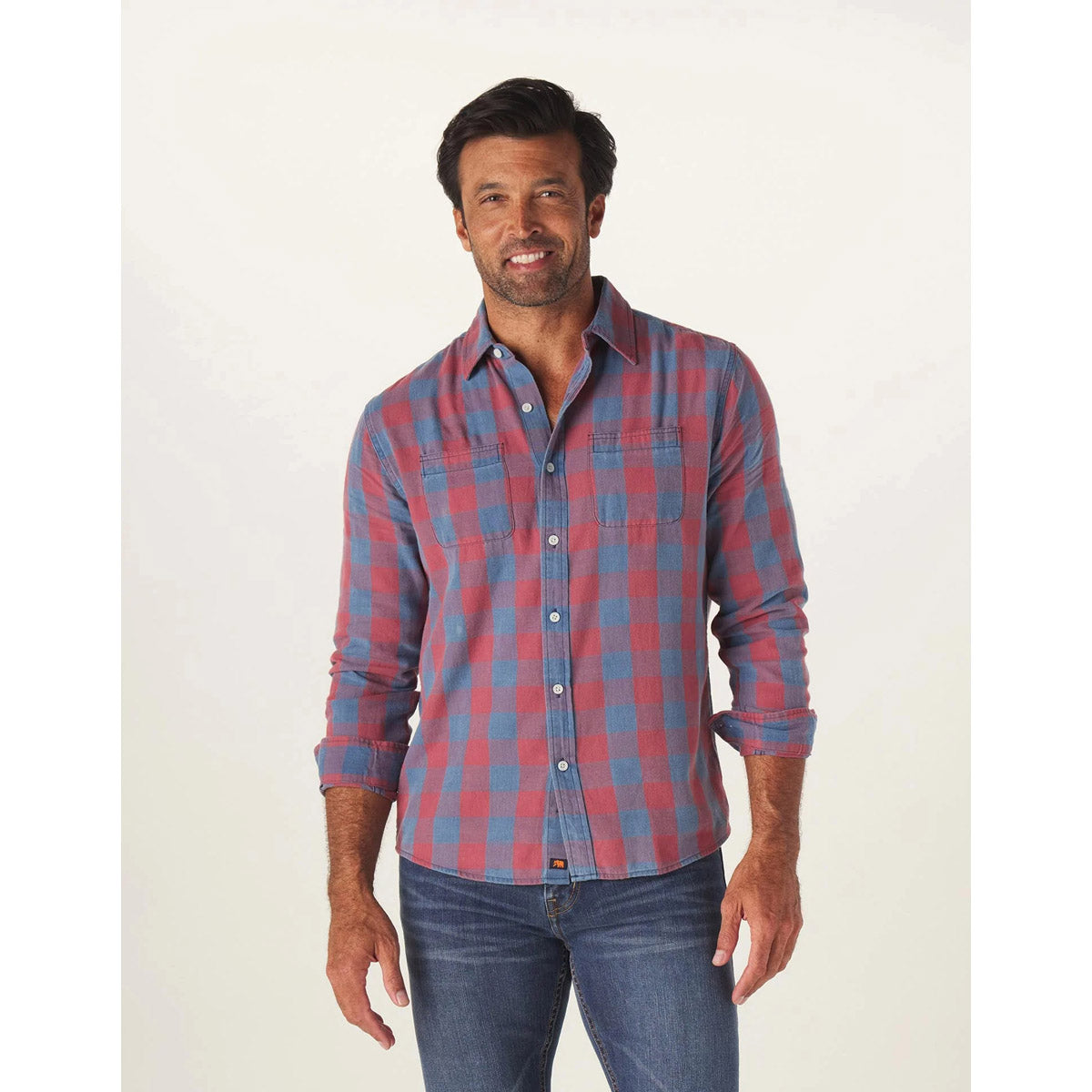 The Normal Brand Men's Jackson Button Up Shirt Buffalo Indigo