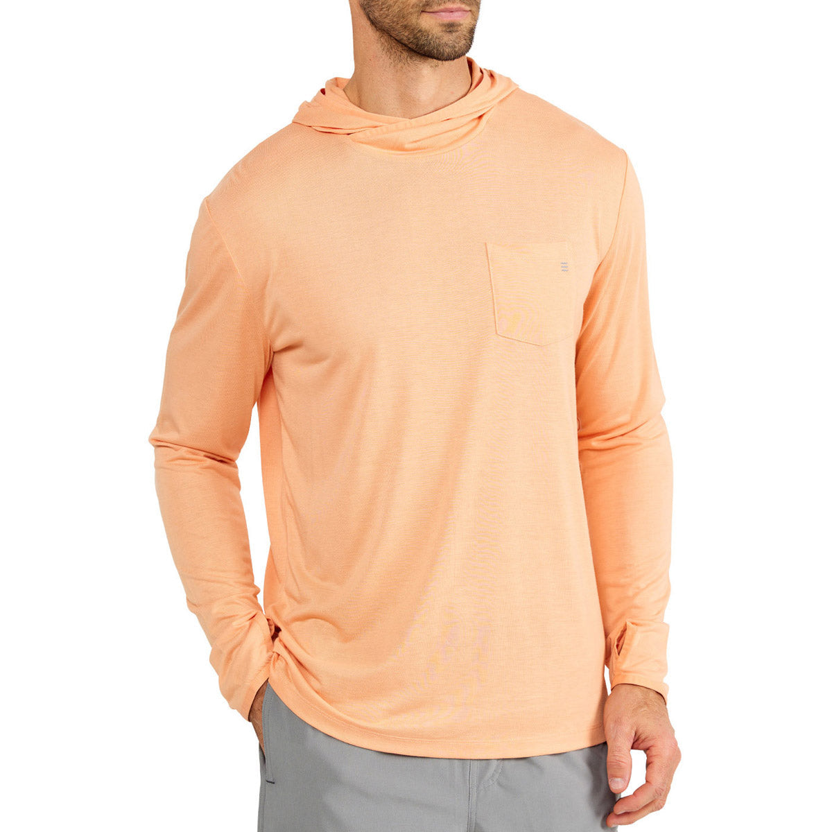 Free Fly Apparel Men&#39;s Bamboo Lightweight Hoodie Tropic Orange