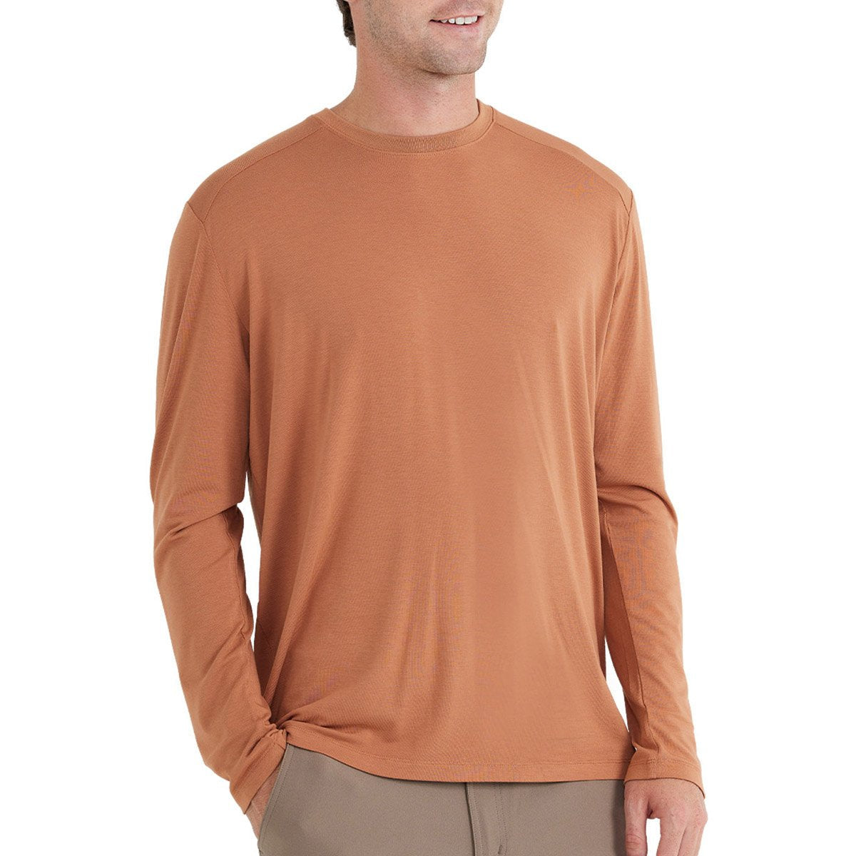 Free Fly Apparel Men&#39;s Bamboo Midweight Long Sleeve Desert Sun