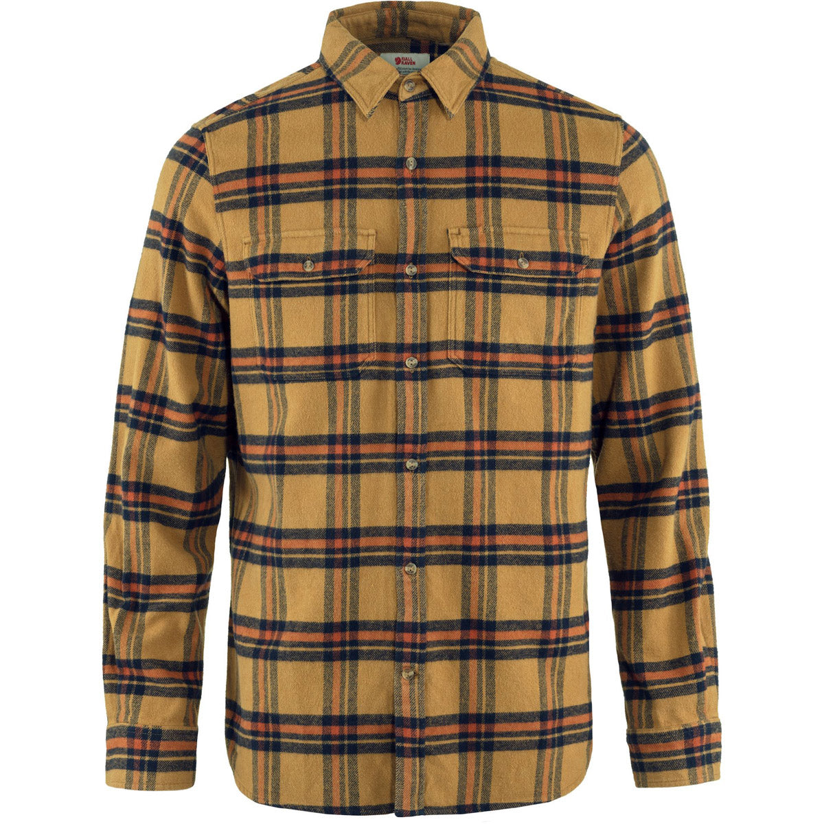 Fjallraven Men&#39;s Ovik Heavy Flannel Shirt Buckwheat Brown-Autumn Leaf