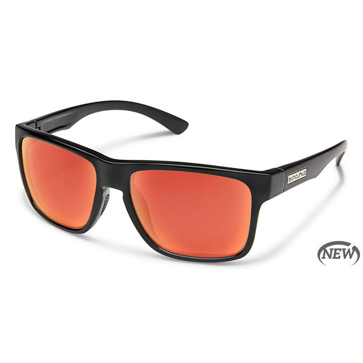 Suncloud Rambler Sunglasses (Medium Fit) Black/Polarized Red Mirror