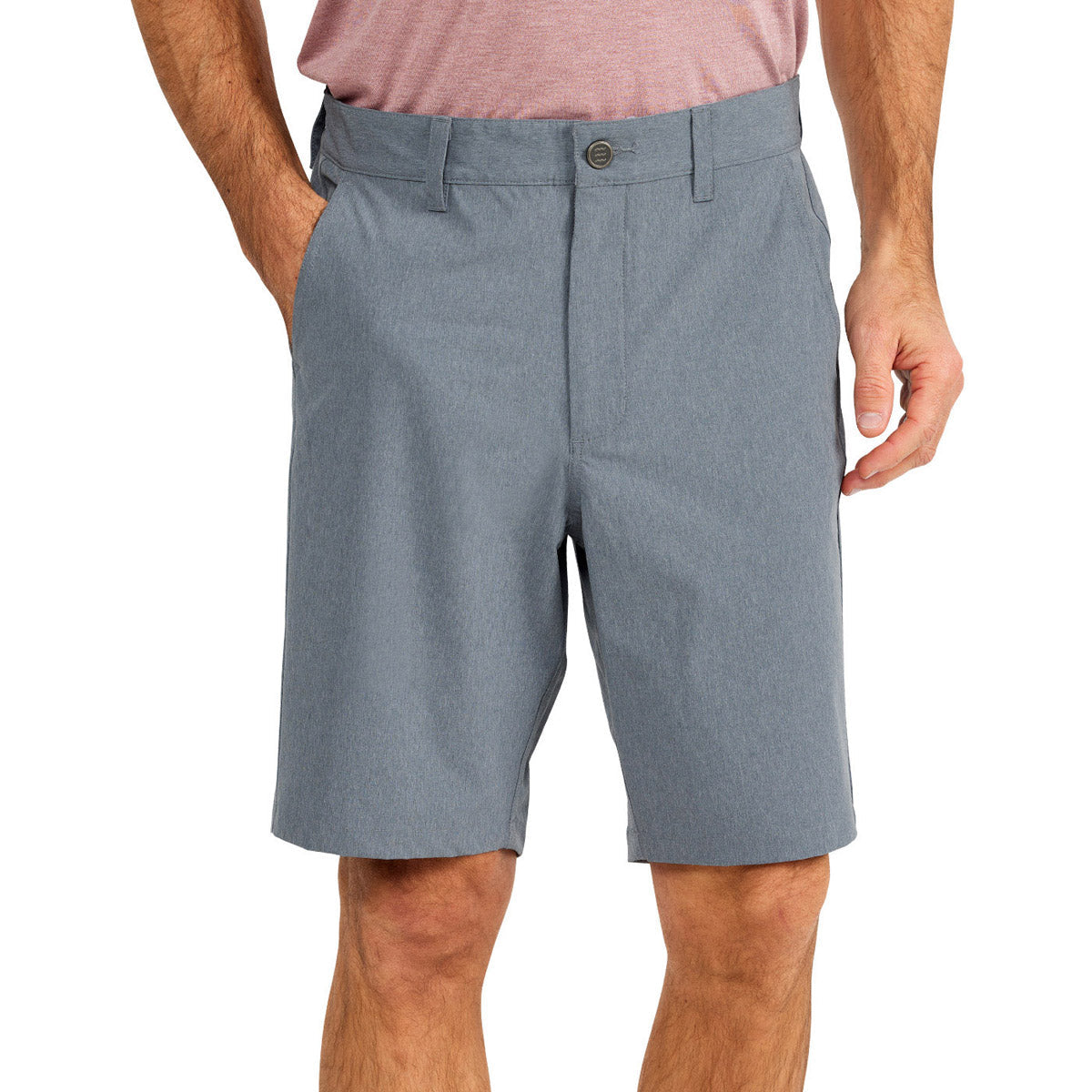 Free Fly Apparel Men&#39;s Hybrid Short II - 9&quot; Heather Blue Dusk