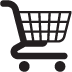 Shopping cart graphic icon for cart link